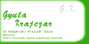 gyula krajczar business card